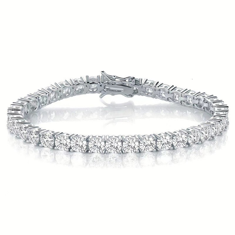 luxury jewelry designer jewelry Classic 18K Gold Plated Zircon HighEnd Tennis Bracelet Full Diamond Personality Fashion Trend European and American Hi