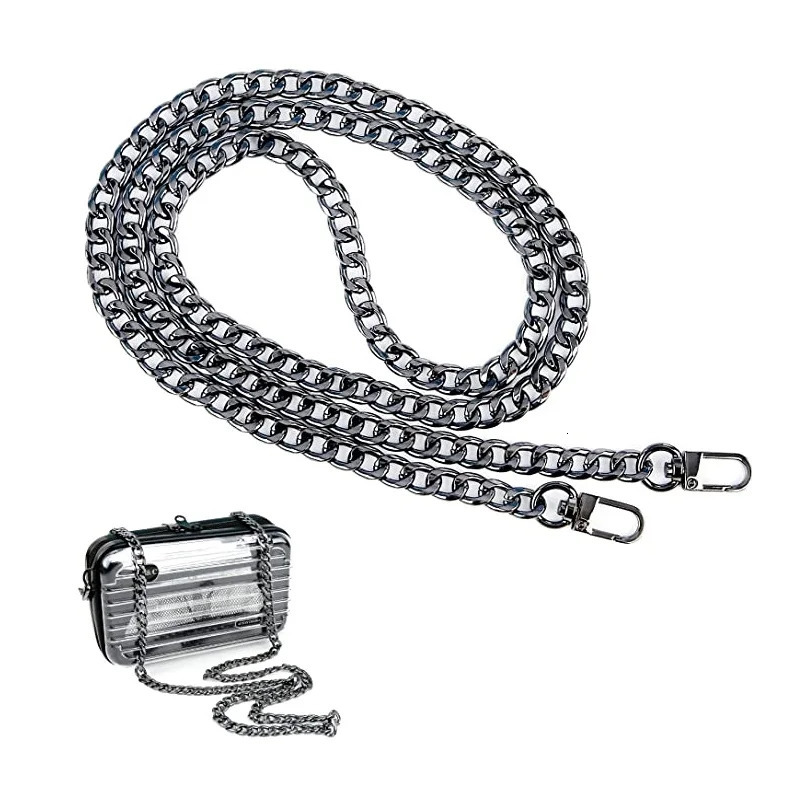 316L Stainless steel Solid Metal Base Link Bag Chain Bandage IP Gold Plated Silver Black Accessories Strap Women Kpop DIY 250707