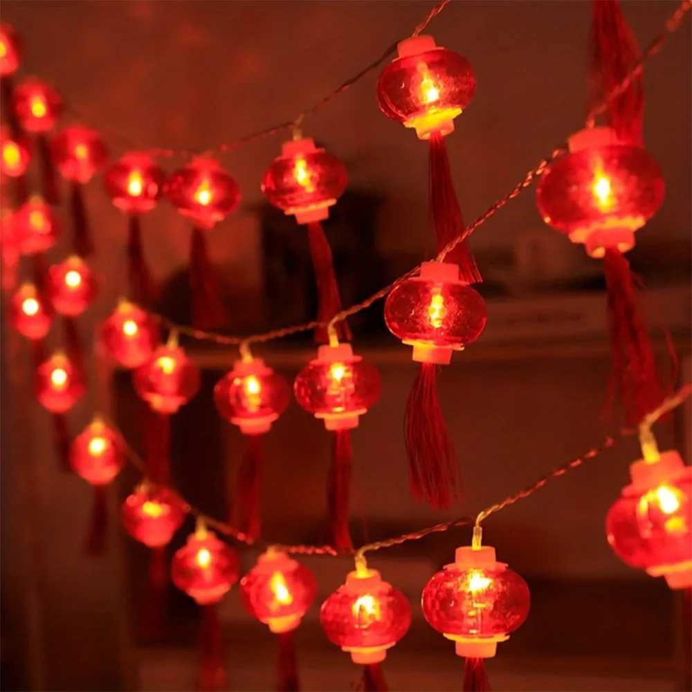 LED Crystal Tassel Lantern Lights New Year Spring Festival Day Decoration Spring Festival Arrangement Red Flashing String Lights XJ250710
