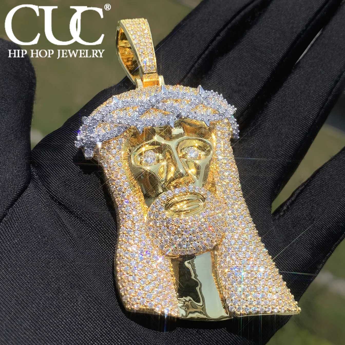 1000 King Thorn Crown Jesus Pendant Hip Hop Necklace Chain For Men Women Gold Silver Color Fashion Icy Rapper Jewelry Gift W250710