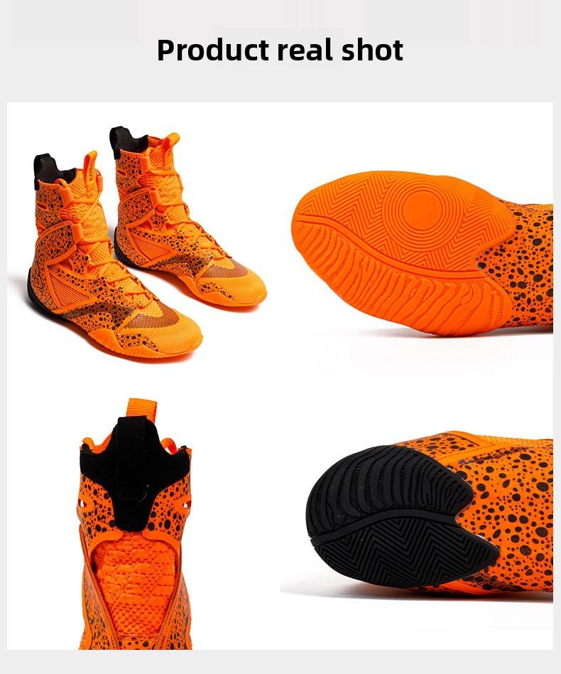 Boxing shoes competition training wrestling shoes fighting fighting Sanda fitness squat shoes non slip breathable