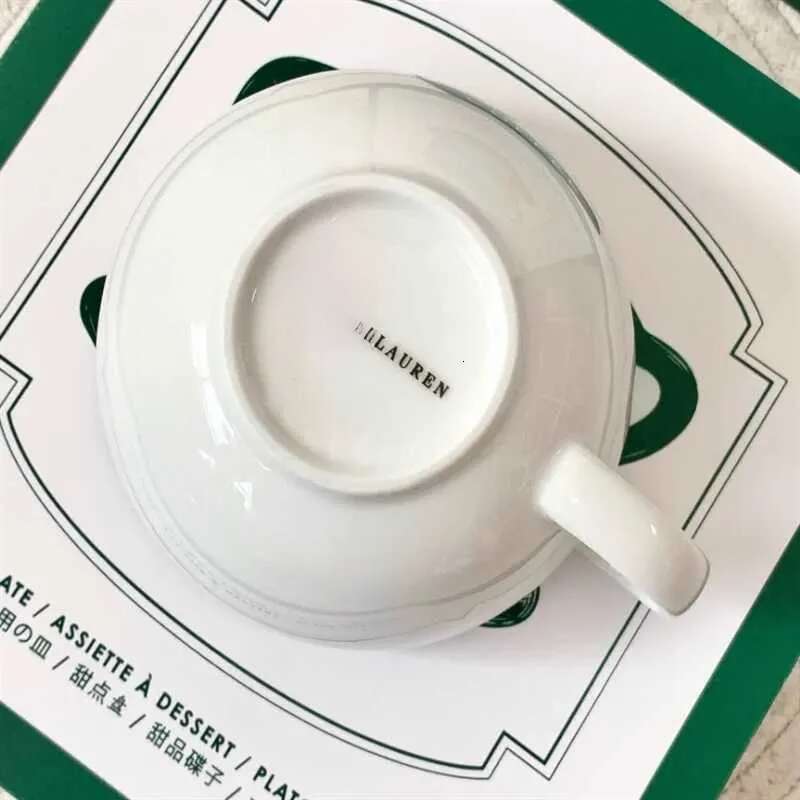 Medieval Green Cafe Ceramic Vintage Afternoon Tea Coffee Cup Dim Sum Plate Table 1 Piece 3 Pieces Dinner Set