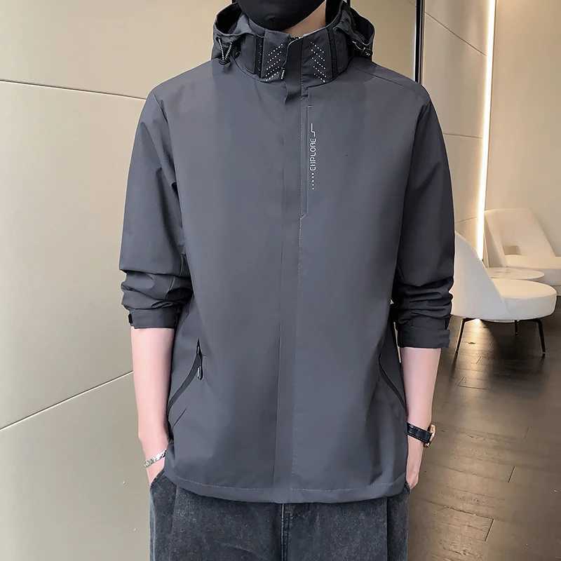 Spring Autumn Casual Jacket Men/Women Outdoor Waterproof and Windproof Hooded Windbreaker Coats Korean Fashion Mens Clothing W250711