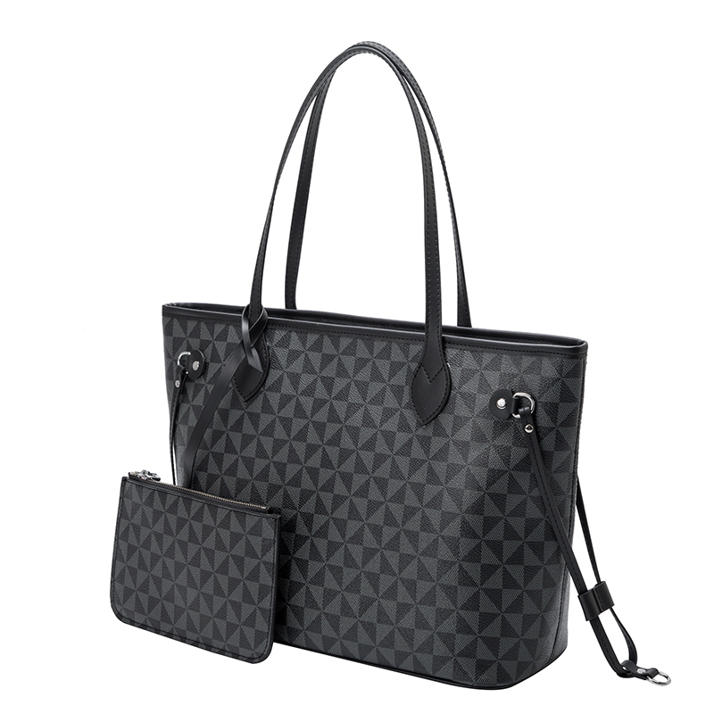 Designer Bag Luxury Bag New Free Shipping Designer Shoulder Bag Geometric Patterned Tote Sets With Matching Pouch Spacious And Stylish For Daily Use