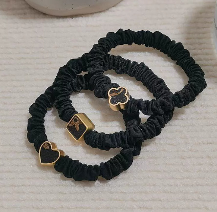 High Elasticity Simple Basic Hair Tie Fashionable Elegant Versatile Hair Band Non-Damaging Thickened High-End Feel Hair Rope Womens Hair Accessory 250