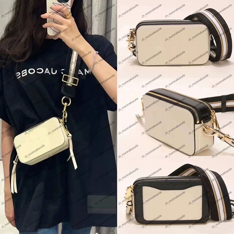 Crossbody Leather Bag Designer Wallet Fashionable Men's and Women's Camera Bag Classic Wide Shoulder Strap Single Shoulder Bag