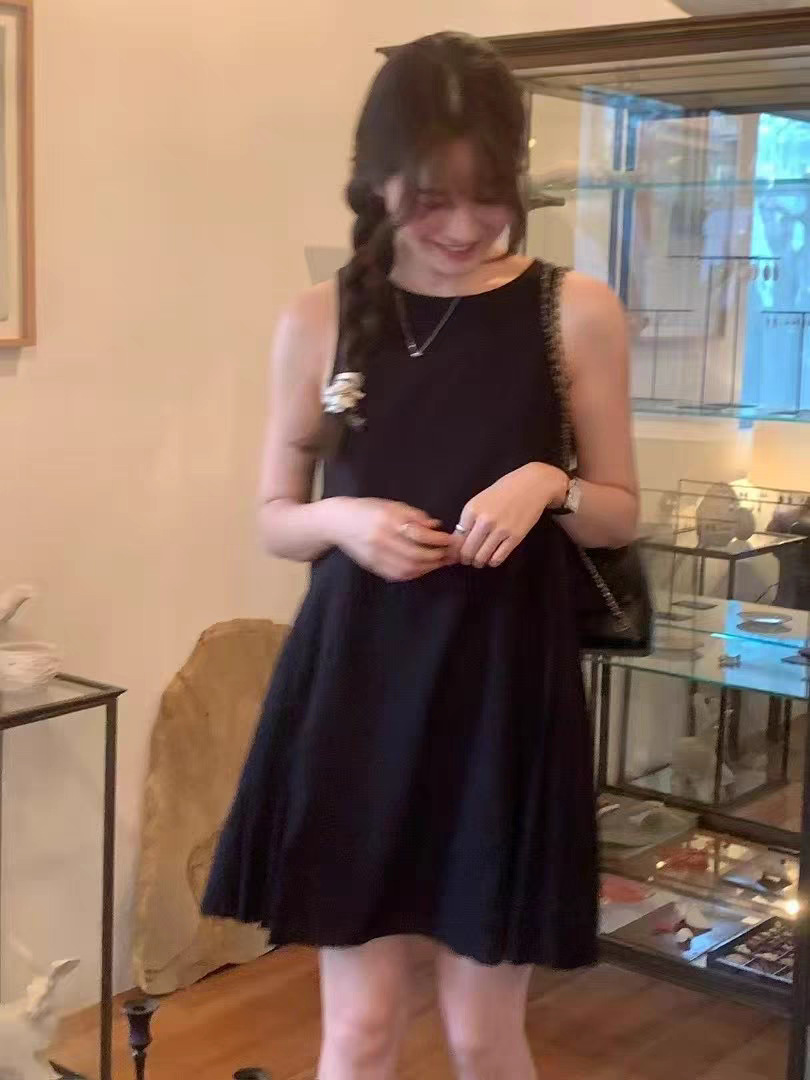 KOK5165 Summer new style temperament solid color simple slim sleeveless dress for women