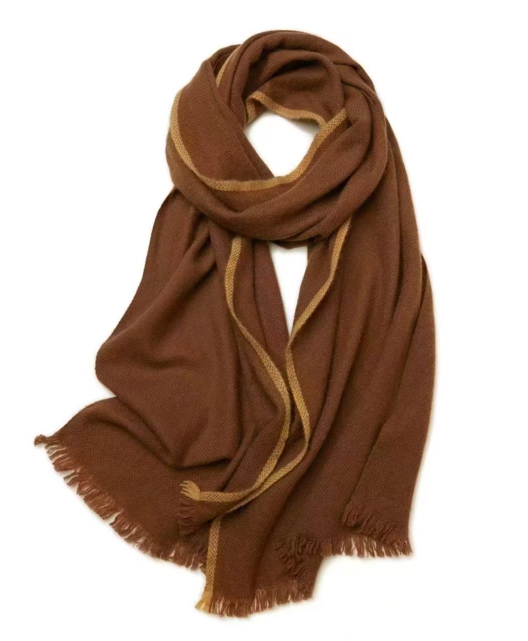T1185 autumn and winter new contrast color cashmere scarf unisex warm and versatile cashmere neck scarf