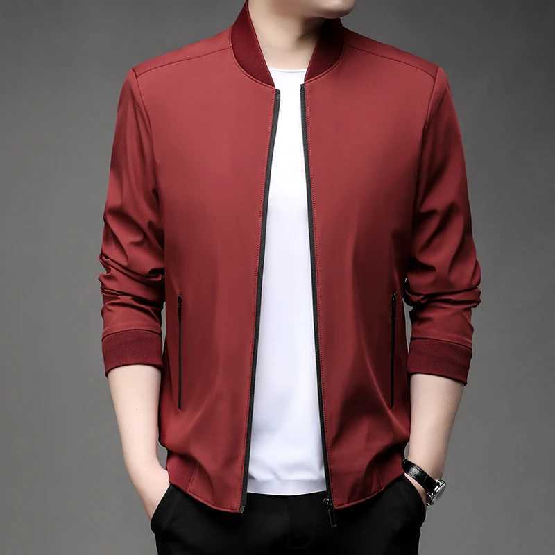 Mens High-Quality Fashion Spring Baseball Collar Business Casual Jacket Handsome Youth Coat Dad Jacket M-5XL W250711