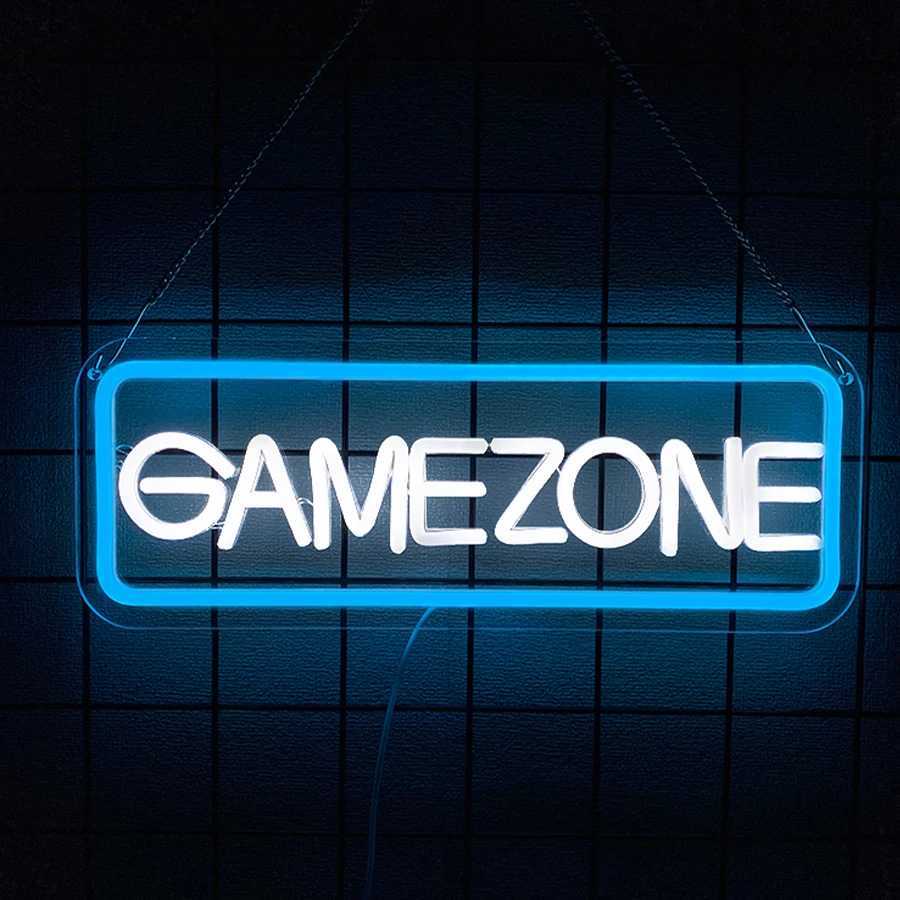 Game Zone Neon Signs for Gamer Room DecorLed Gaming Light Neon Sign for Wall Decor Bedroom Game Room Signs Gamer GiftsXJ250710