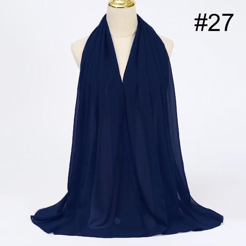 T1189 chiffon long scarf pearl chiffon scarf hood casual all-match chiffon gauze scarf long scarf shawl