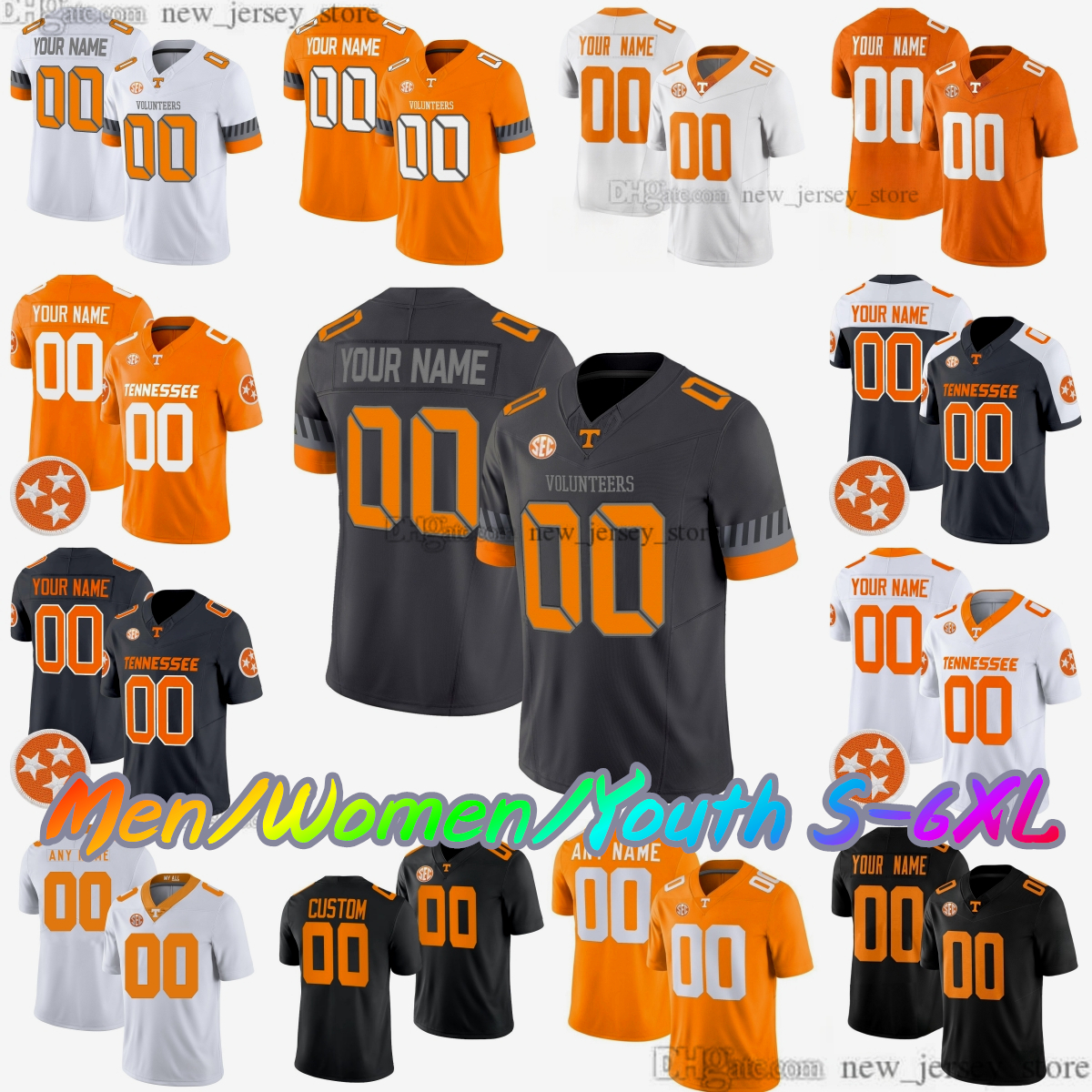 2025 Custom S-6XL NCAA Tennessee Volunteers Football Jersey 8 Nico Iamaleava 16 Morgan Wallen 16 Peyton Manning 5 Bru McCoy 2 Jabari Small Arion Carter Stitched Jersey