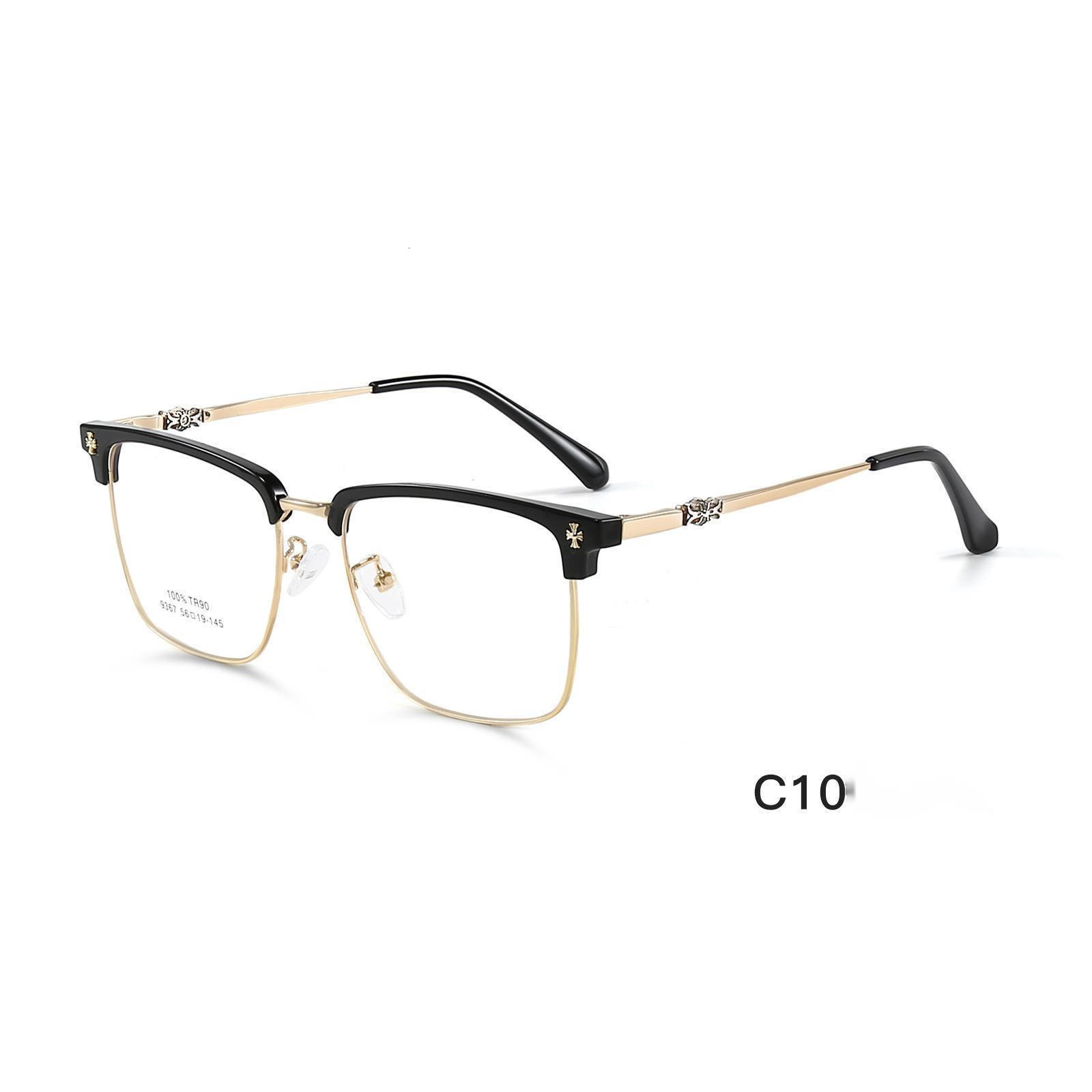 Men Classic Chrome Style Hearts Reading Glasses Anti Blue Light Myopia Glasses Pochromic Prescription Optical Eyewear250711