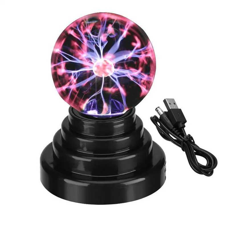 3Inch Novelty Magic Crystal Plasma Ball Touch Lamp LED Night Light Sphere Nightlight a gift for children on birthdays and Christmas decorative lightin