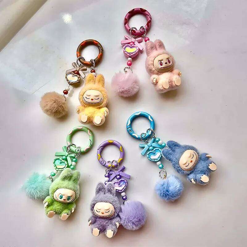 labubu creative cartoon doll design labubus charming accessory keyring