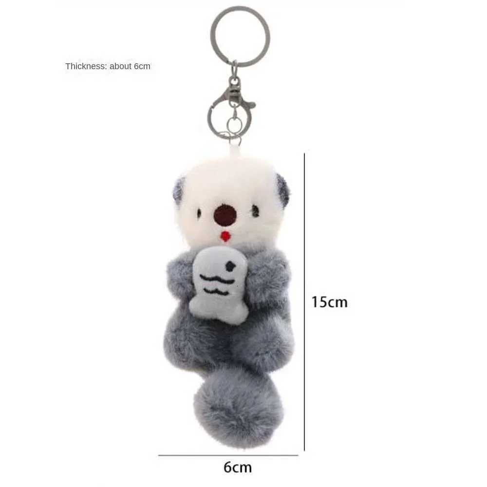 Animals Doll Cartoon Otter Keychain Decorations Soft Stuffed Plush Otter Bag Pendant Bag Hanging Keys Accessories Otter Keyring y250710
