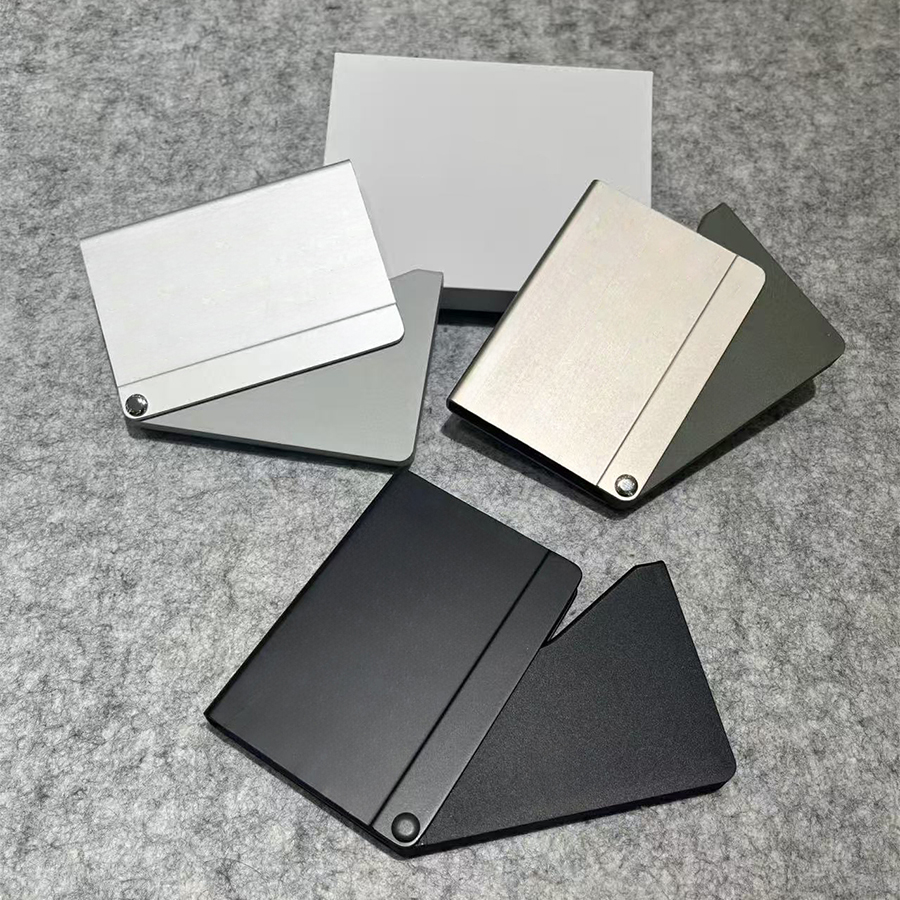 Designer Aluminium Card Holder Pocket Purse Unisex Credit ID Card Holder Luxury Coin Wallet Portable Wallets Fashion Letter Design With Dust Bag Box