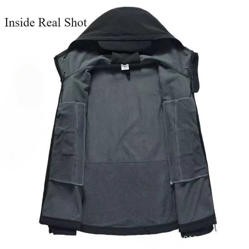 Mens Winter Autumn Fleece Jackets Tactical Waterproof Suits Outdoor Fishing Hiking Camping Tracksuits Coats Thermal Pants W250711