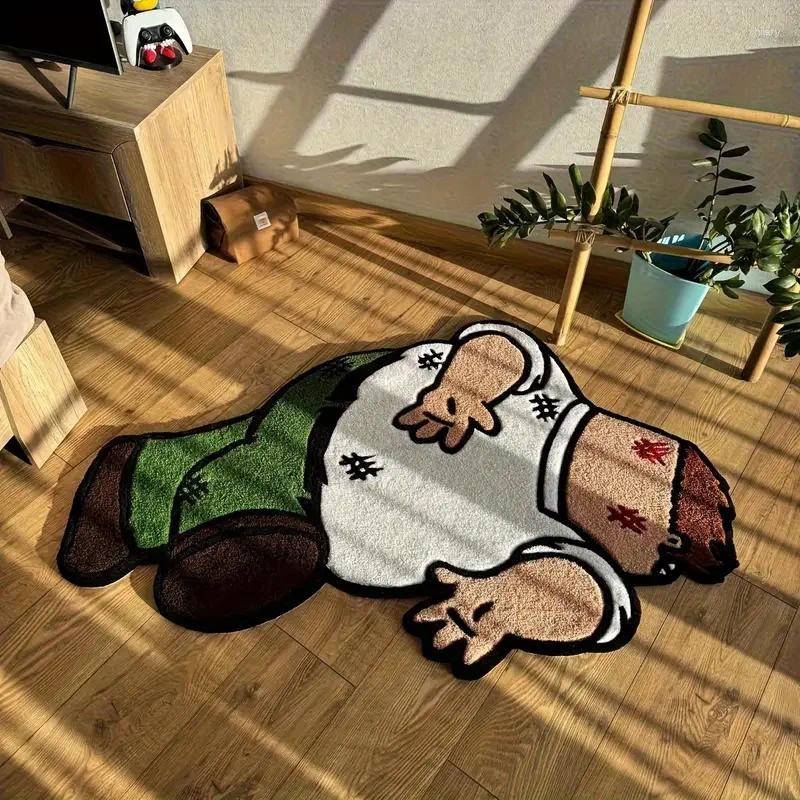 Carpets Cartoon Pattern Rugs For Bedroom Irregular Shapes Living Room Decoration Carpet Washable Bedside Floor Mat Anti-slip Lounge Rug