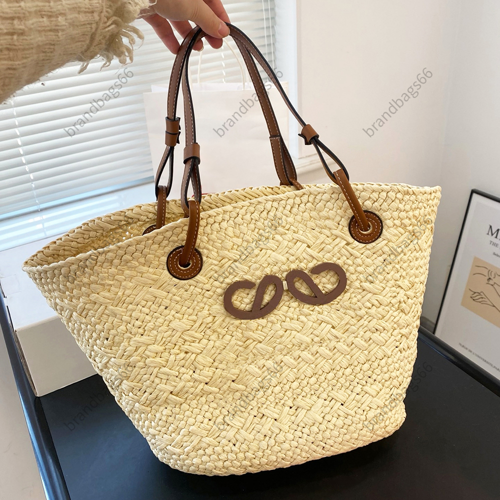 Designer bag Tote straw woven bag luxury shoulder bag large capacity women's beach bag hand-woven daily casual portable travel