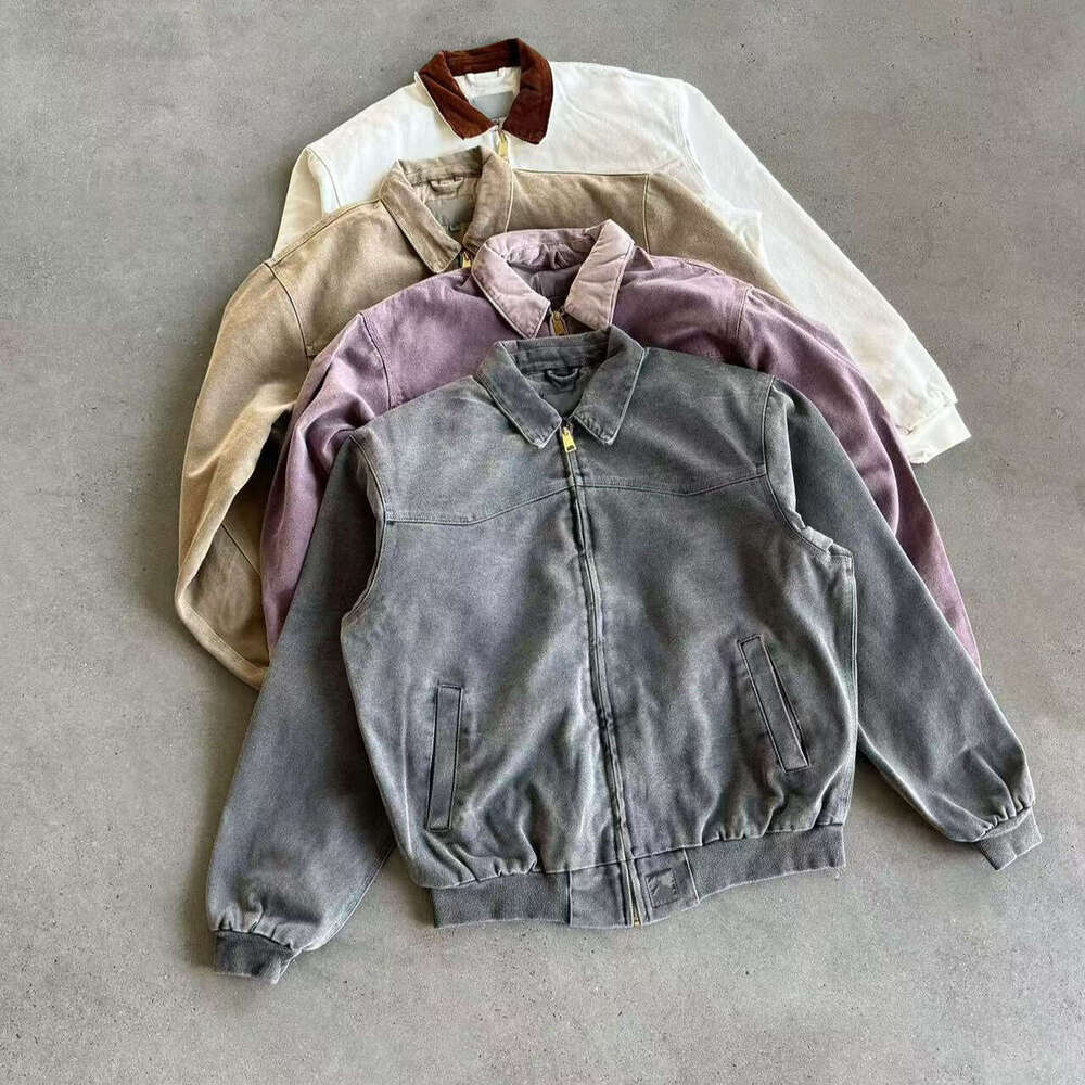 Alternative American Style Washed Vintage Cleanfit Santa Fe Men's Casual Loose Jacket Unisex y2k