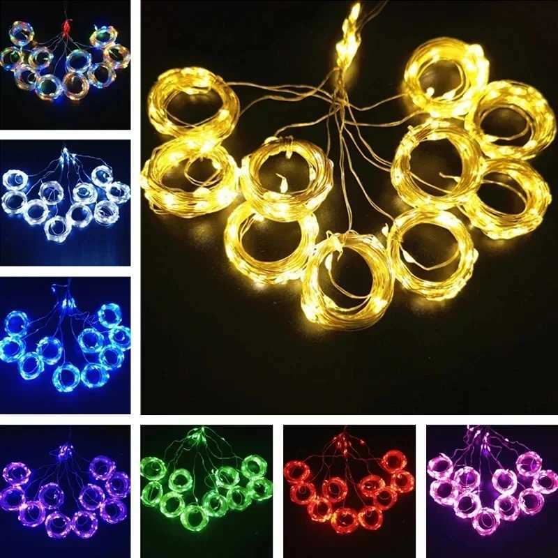 3/6M USB LED Curtain 8 Modes Remote Control String Lights Holiday Wedding Fairy Garland Lights for Bedroom Living Room Decor XJ250710