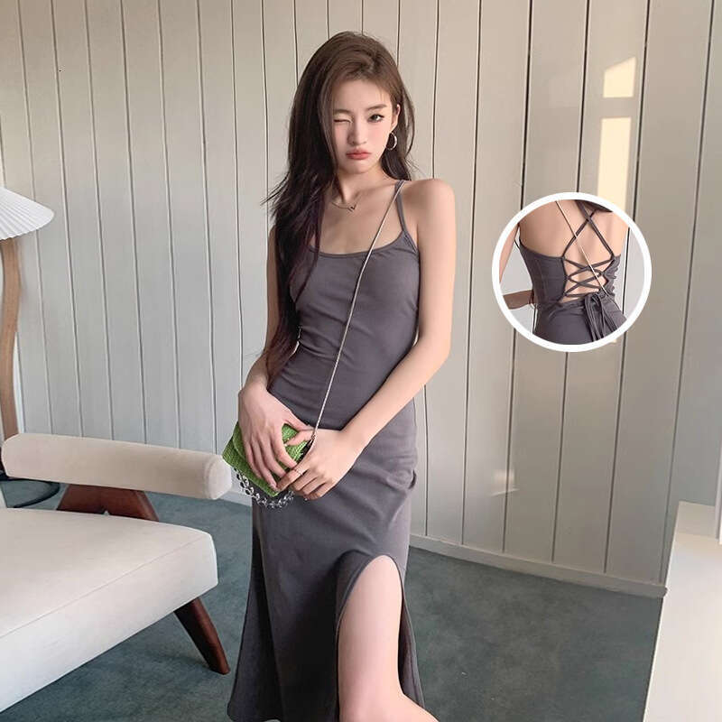 Bodycon Women, Sexy Backless Summer New Mid-Length Slim Fit Strap Dress For Women B5