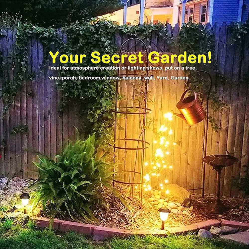 LED Christmas Tree Waterfall Fairy Lights Battery Operated Outdoor Waterproof Copper Wire String Lights Garden Party Christmas DecorationXJ250710