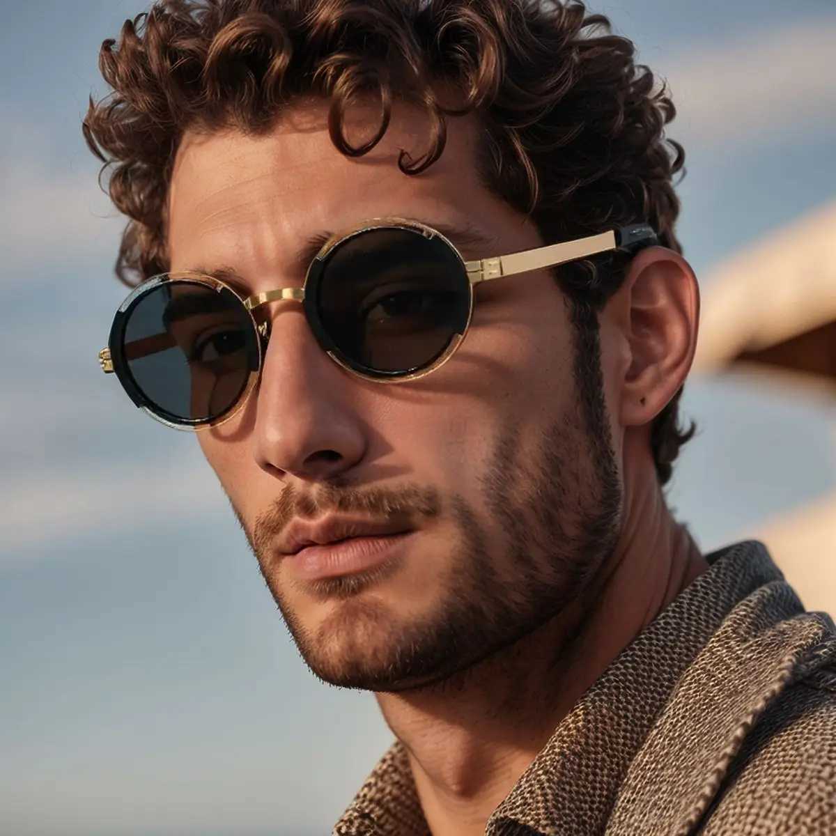 2025 New Round Fe Polari Sunglasses Unisex UV400 Anti-UV Protection Outdoor Driving Party Screw Design Fashion Trendy W250709