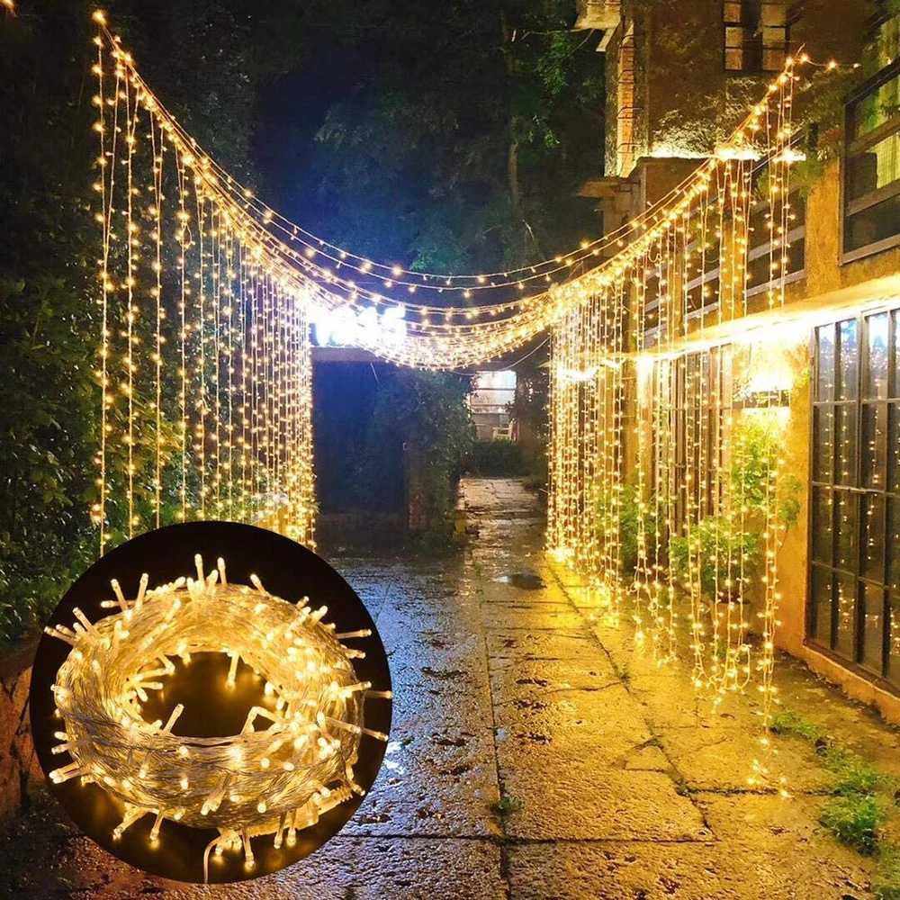 10-100M LED String Fairy Lights Indoor Outdoor Wedding Garland Light Waterproof Christmas Party Decoration EU/UK/US/AU PlugXJ250710