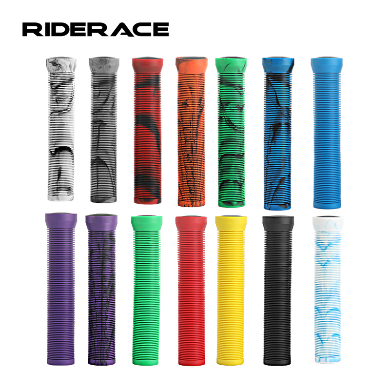 RIDERACE Bicycle Grips 165mm Lengthening Non-Slip Soft Rubber Bike Handlebar Cover For 22.2mm Scooter BMX Cycling Handle Bars
