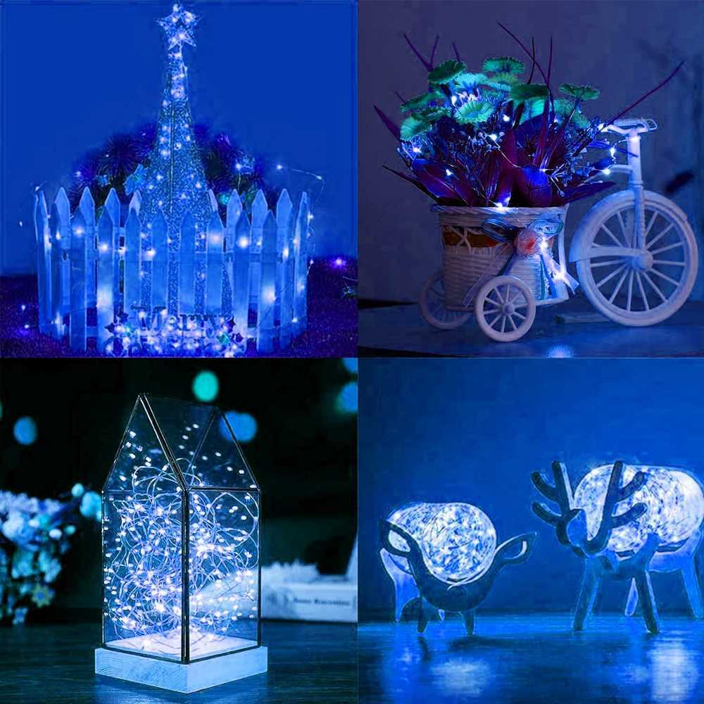 20 40LEDs Copper Wire Fairy Lights Battery Operated LED String Lights Party Wedding Indoor Christmas Decoration Garland Lights XJ250710