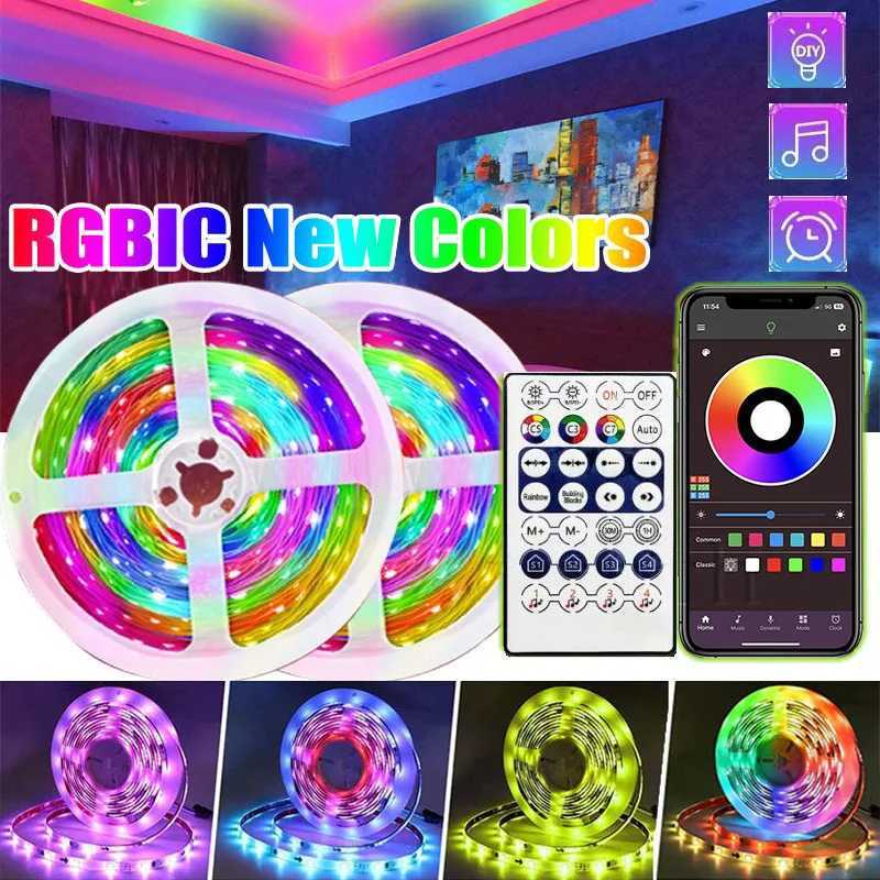 1-30M USB WS2812b Magic RGBIC Dream Strip Light 5050 LED RGB Strip Tuya WiFi App Horse Racing Running Atmosphere Light Home Decoration XJ250710