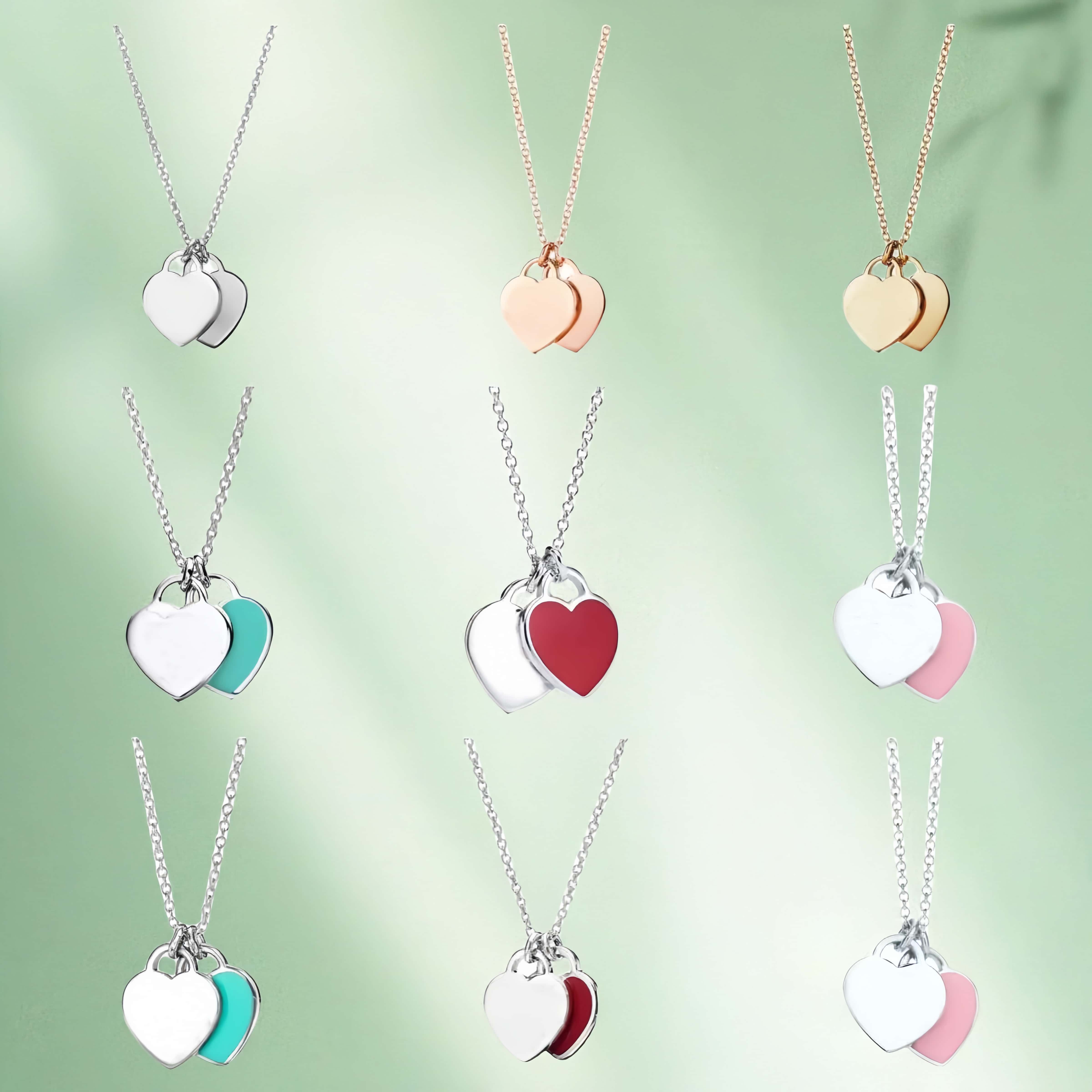 necklace designer luxury necklaces jewelry for women diamonds love metal chain thin tiffamy and co tiffanyx tiffanies letter pendant charm valentines day gift with