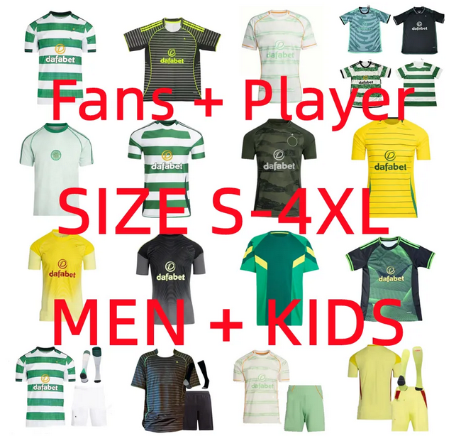 23 24 25 26 CeltsS soccer jerseys celticfc 2025 2026 Origins KYOGO ELYOUNOUSSI TURNBULL ETI CHRISTIE JOTA GRIFFITHS EDOUARD Men Kids Player version football shirt