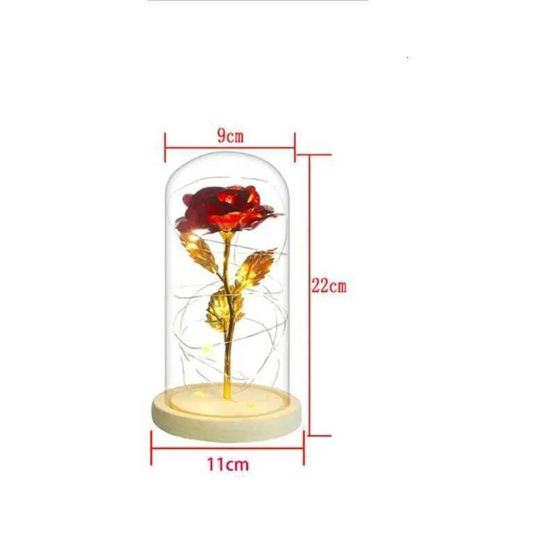 Eternal Life Flower Gold Foil Rose Valentine Gift Creative Gift LED Night LightXJ250710