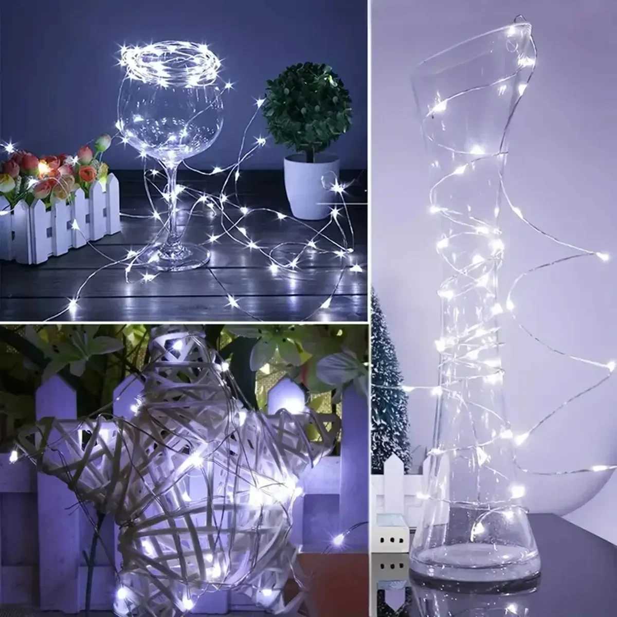 10pcs LED String Lights Atmosphere Small Colored Light Battery Powered Fairy Lights For Christmas Outdoor Room Festival Decoration XJ250710