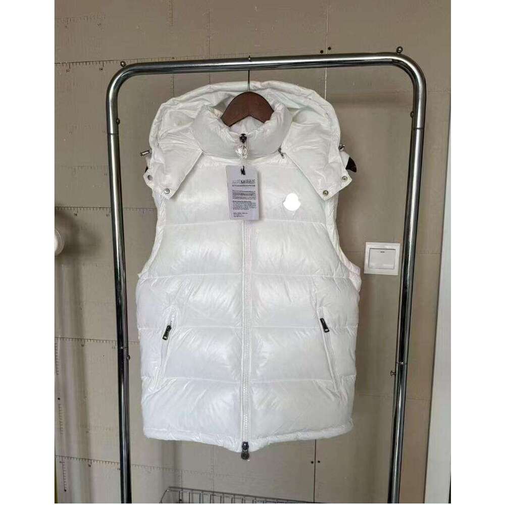 Designer Vest Embroidery Patch Removable Hood Mens Vests Women Gilet Maglia White Duck Down Puffer Jacket Winter Couple Outfit Waterproof Quick Drying