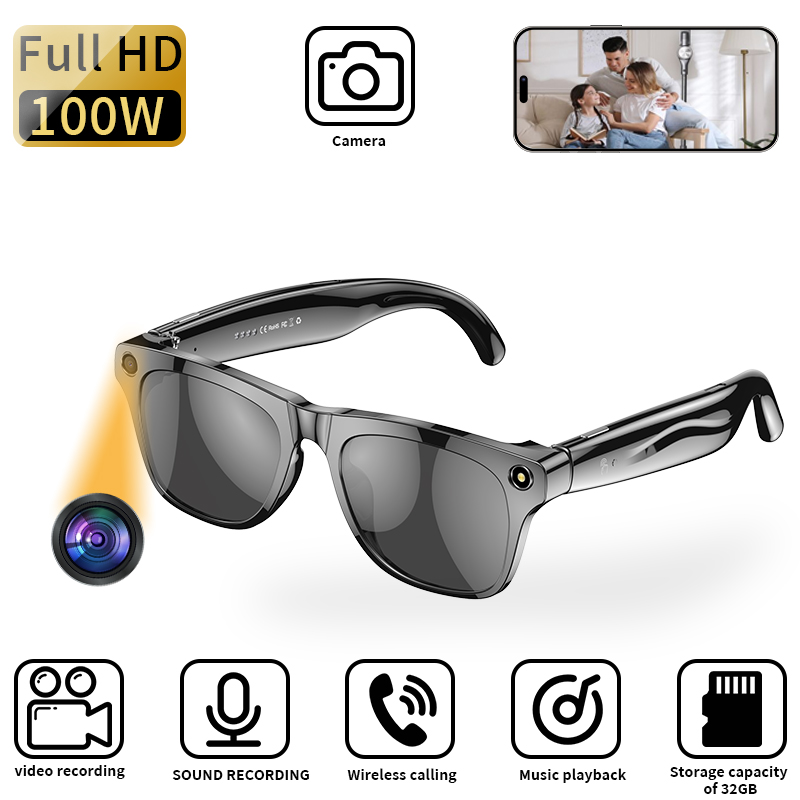 LIGE smart glasses, AI translation glasses, with 144 languages and accents, blue light filtering lenses, multi-functional smart glasses for men and women, travel
