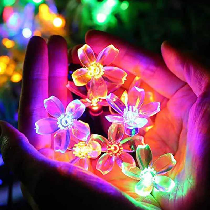 Flower Fairy Lights Battery Operated String Lights Waterproof 10/20/40/80 LED Cherry Blossom Lights For Party Wedding Decor XJ250710
