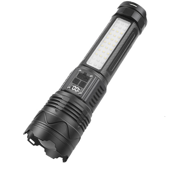 Most Powerful LED Flashlight Rechargeable Type-c Flashlight Long Range 6000M Tactical Torch Light For Fishing Hunting 241105