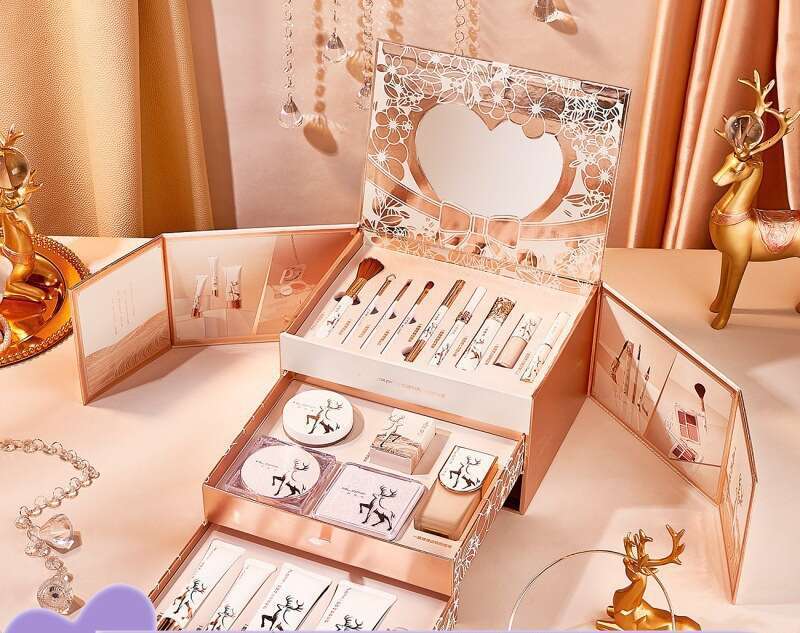 19 piece makeup brush lipstick BB cream blush genuine cosmetics complete set beginners Valentine's Day gift box for girlfriend