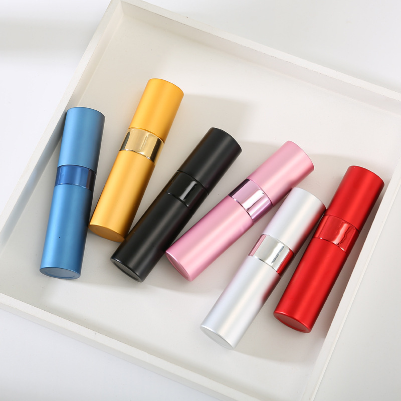 8ml Rotating Dispenser Perfume Glass Liner Cosmetic Oral Spray Press Empty Bottle