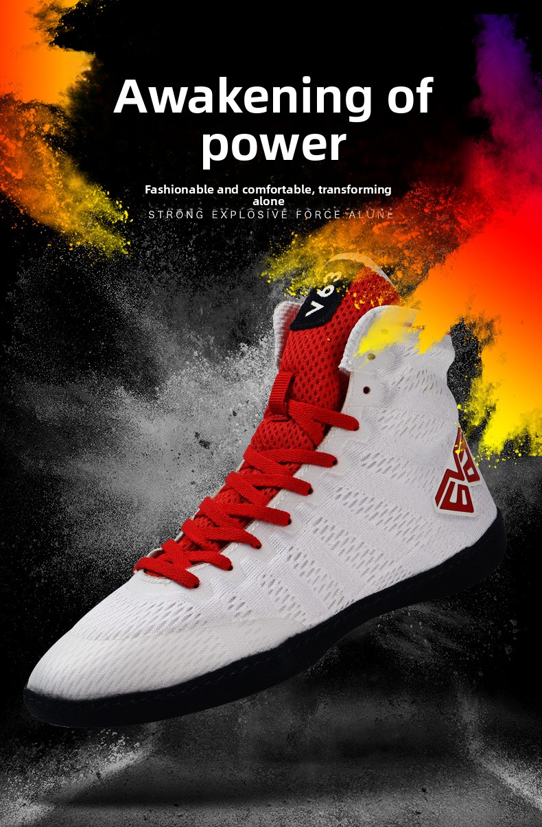 Wrestling shoes indoor fitness shoes training shoes professional competition shoes men's shoes non-slip lightweight