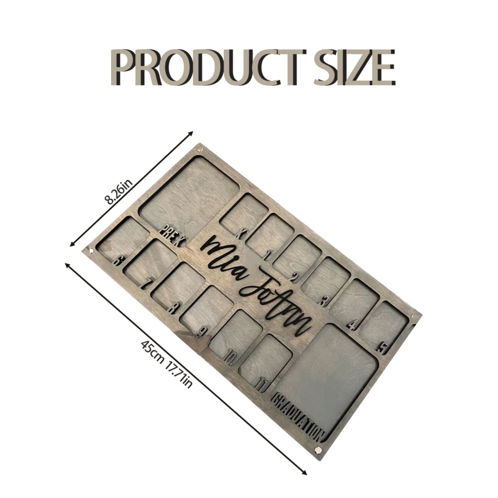 Wooden Wall-Mounted Handmade School Photo Pre-k-12 Graduation Picture Frame H260306