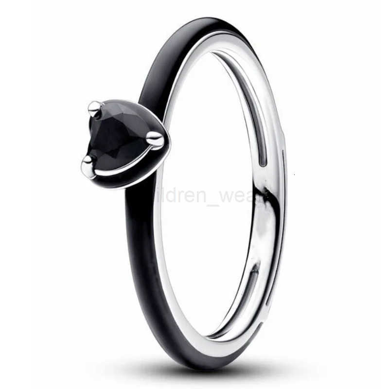 Disney 2024 New Ring-Disney Cinderella Carriage-Me Black Chakra Heart-Row Of Hearts Eternity-Fit Original Pandora Jewelry Women DIYGift W20250711
