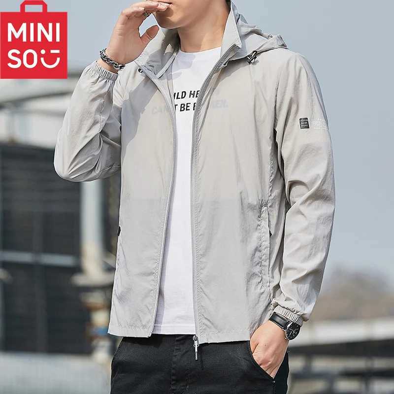 2023 MINISO Summer Hooded Jacket for Men and Women Waterproof Sun Protection Clothing Fishing Hunting Clothes Quick Dry Skin Windbreaker W250711
