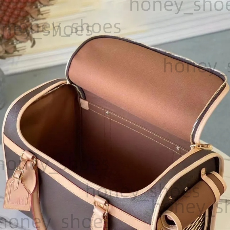 Hot with window leather carrier designer classic breathable weekend hiking pet dog cat brown go out bag 11
