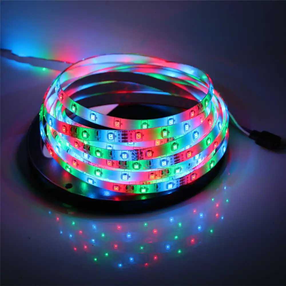 2835 SMD LED Strip Light DC12V 5M 300 LEDs Flexible Ribbon Tape Lighting White Warm White Red Green Blue Yellow Pink RGB XJ250710
