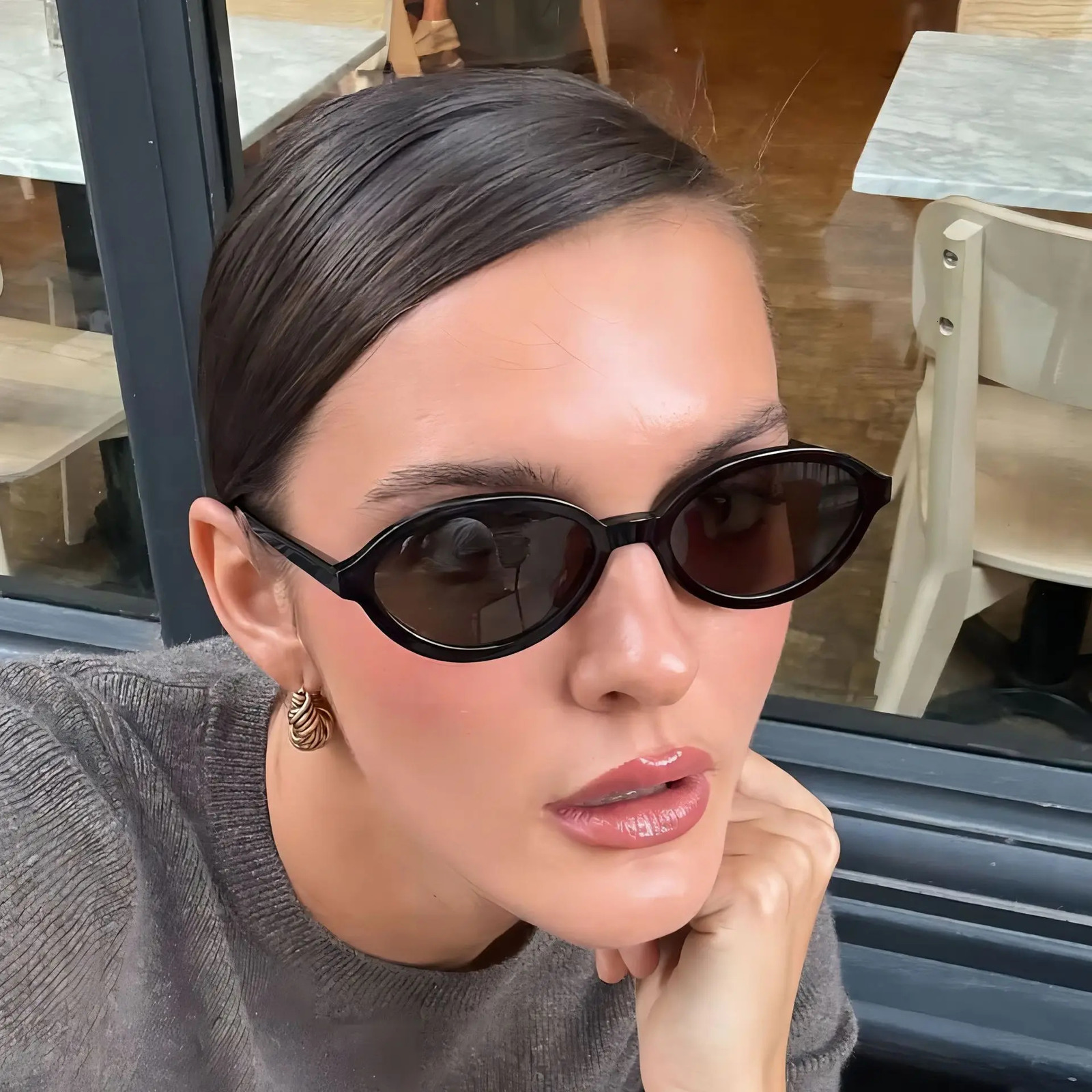 Cat Eye Sunglasses Women Men Retro Mirror Lens Stylish Sun Glasses Female Male Personality Colors Oculos De Sol 250711